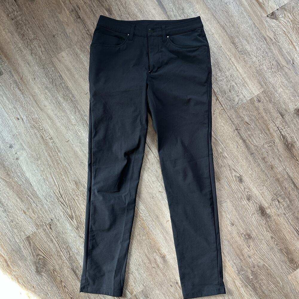 Lululemon Mens Size 28 ABC Slim-Fit 5 Pocket Pant 32L Warpstreme Black Pants